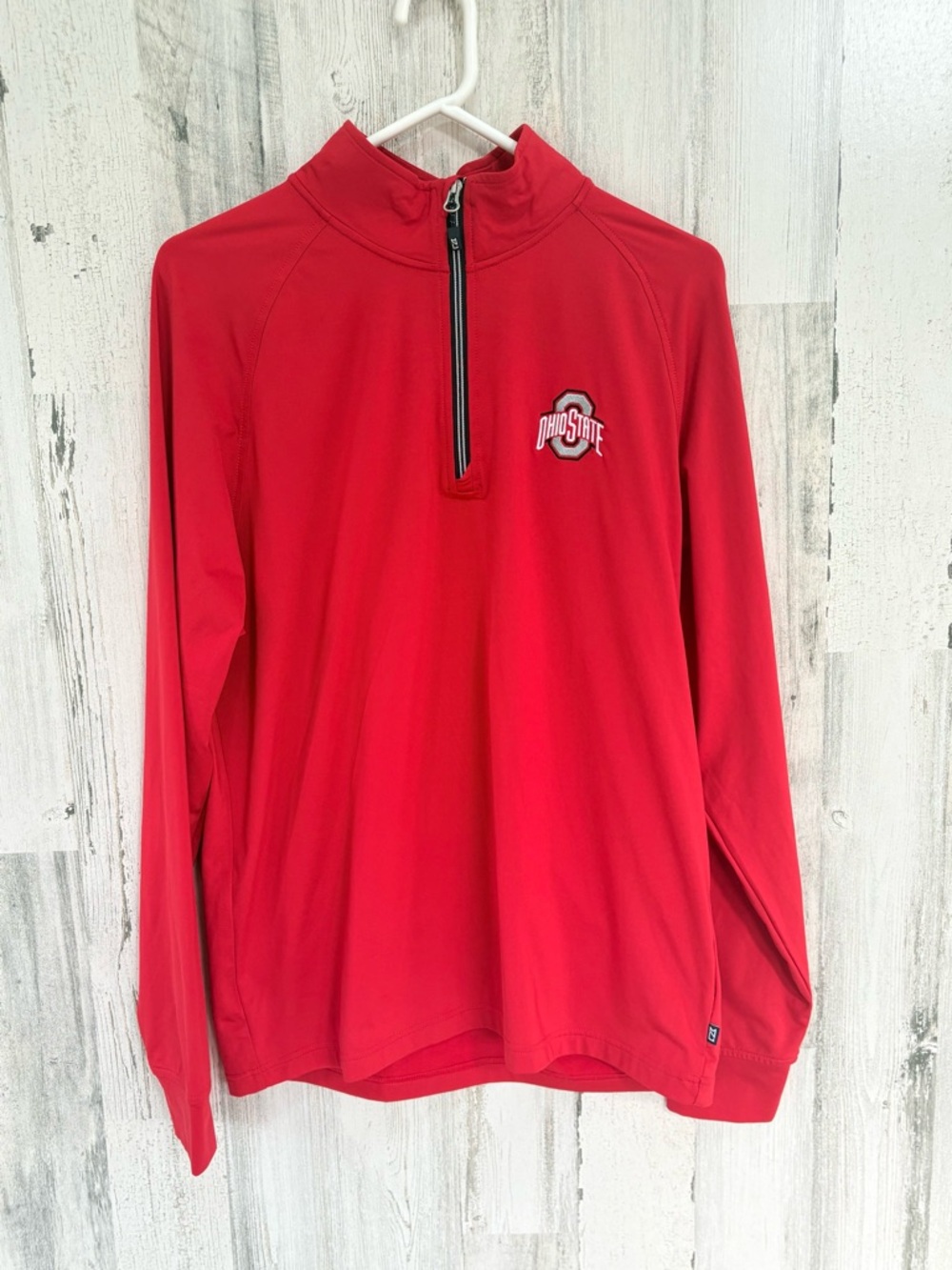 Cutter & Buck Men’s Size Medium 1/4 Zip Ohio State Graphic Pullover In Red NWT